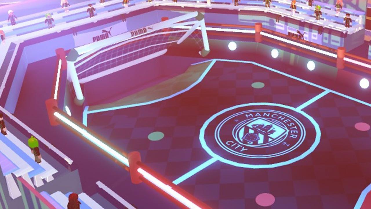 Manchester City Arena in-game. Picture: Roblox