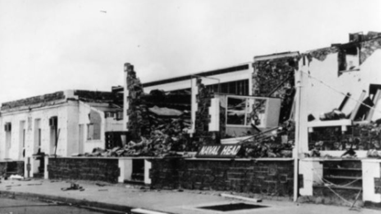 The destroyed Royal Naval Headquarters in Darwin after Cyclone Tracy. Picture: The Sea Power Centre