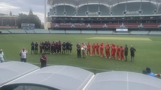 The SA and Queensland teams played on Adelaide Oval.