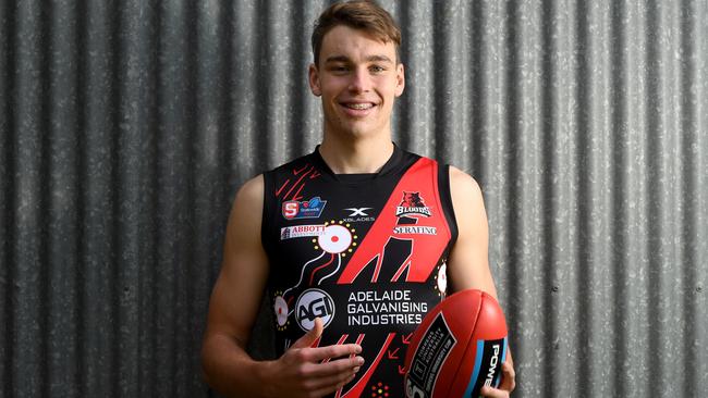 West Adelaide draft prospect Riley Thilthorpe. Picture: Tricia Watkinson