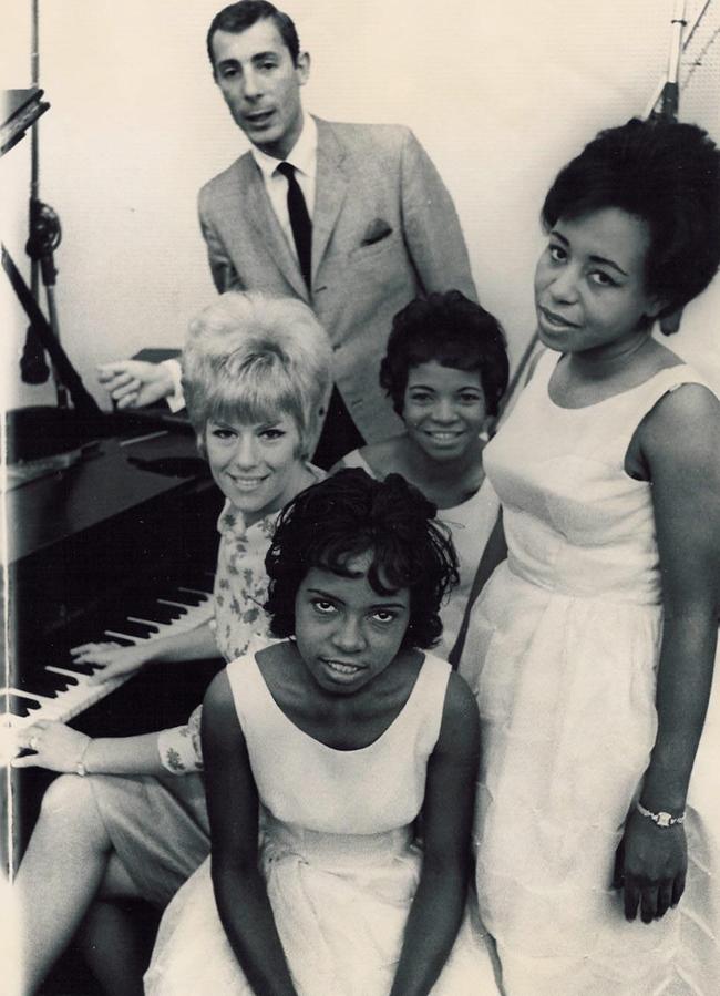 Singer Ellie Greenwich (at the piano) and husband Jeff Barry wrote the song Chapel Of Love for The Dixie Cups in 1964.