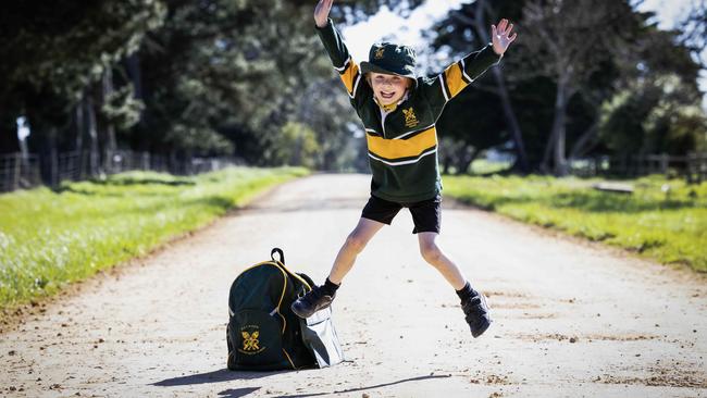 Grade 1 student William Kinsella is excited to be heading back to the classroom. Picture: Nicole Cleary