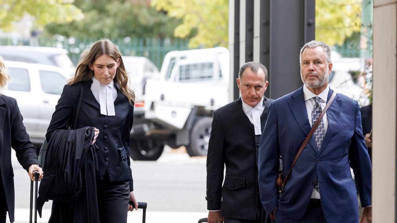 Three members of Ms Patterson’s defence team, Sophie Stafford, Colin Mandy S.C and Bill Doogue, will deliver their opening remarks to the jury on Wednesday. Picture: NewsWire / David Geraghty
