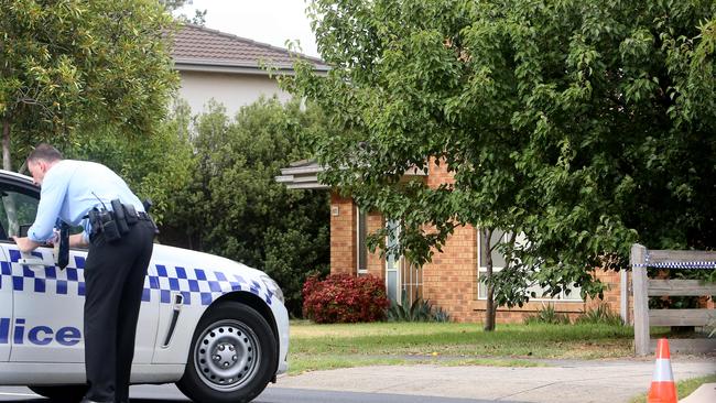 Police at the scene of the shooting at the Clayton Rd home. Picture: Yuri Kouzmin.