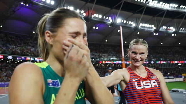 The emotion was real after an arduous final. (Photo by Steph Chambers/Getty Images)