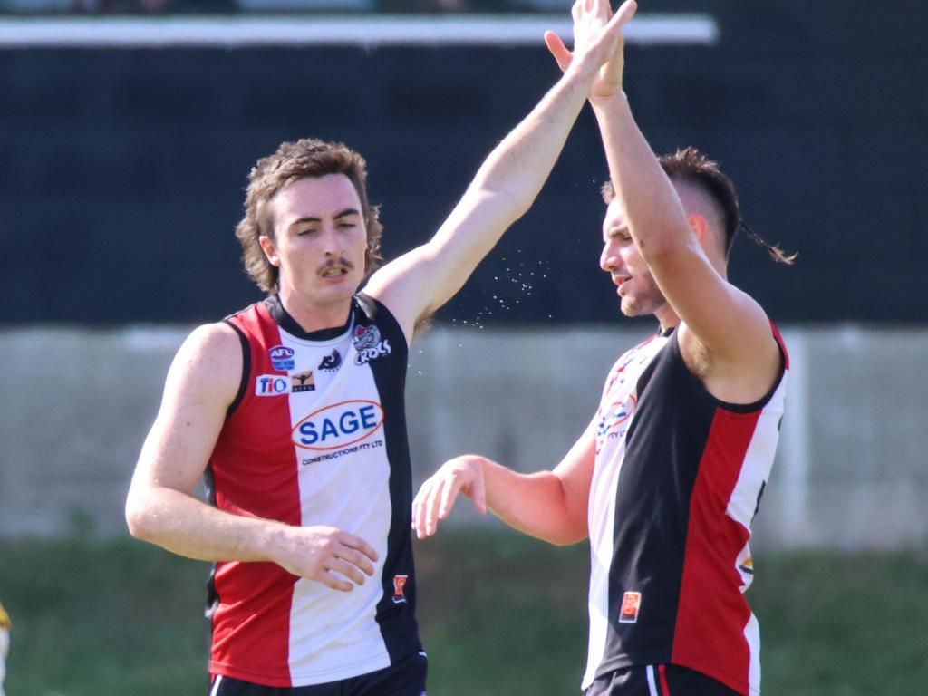 Luke Smith has kicked 19 goals for Southern Districts in the 2022-23 NTFL season. Picture: Celina Whan / AFLNT Media