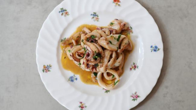 Sea worthy: the southern calamari with garlic butter. Picture: Rebecca Michael