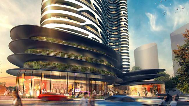 Cienna development, an 88 storey/40 storey two-tower development planned for Southport