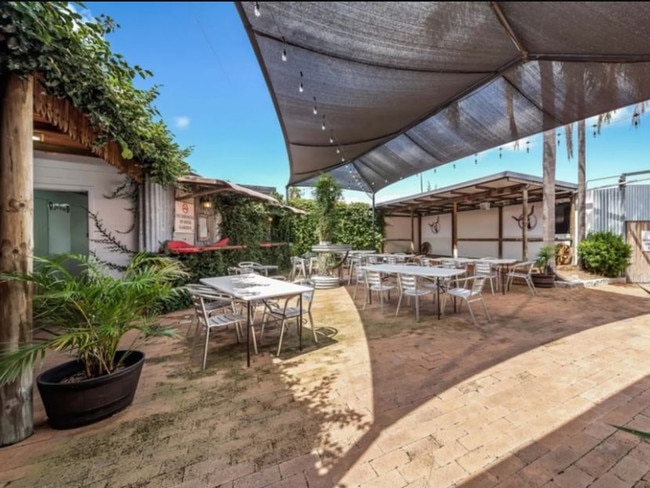 The idyllic outdoor area of Warwick's Stockyard Tavern, listed at a phenomenal price. Photo: Supplied