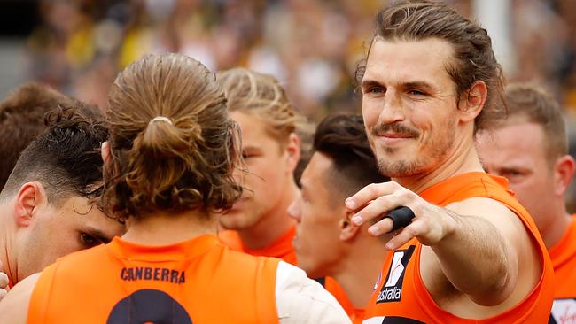 GWS co-captains Callan Ward and Phil Davis are helping to set the culture of the new club. Picture: Getty Images