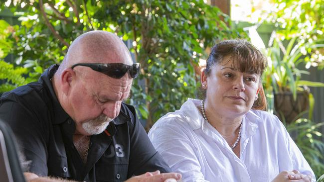 Brett and Belinda Beasley talking to Gold Coast Bulletin on Thursday on the Supreme Court verdicts after their son Jack Beasley’s death. Picture: Jerad Williams