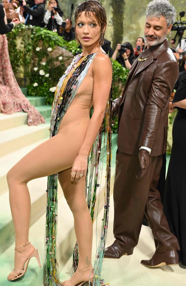 Rita Ora and husband Taika Waititi at the 2024 Met Gala. Picture: Angela Weiss/AFP