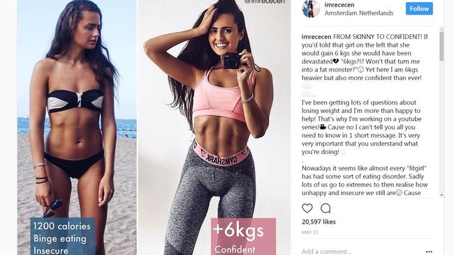 The fitness model on the difference between skinny and confident.