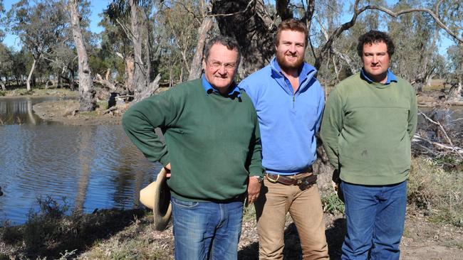 David, Sam and Tom Coulton of Morella Agriculture at Boggabilla, NSW. Picture: Supplied.