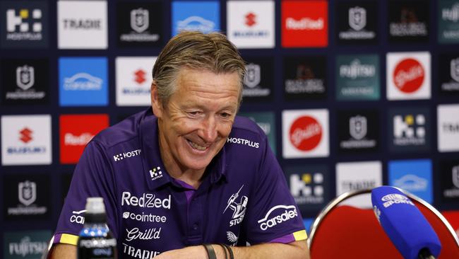 Storm fans trust in Craig Bellamy. Photo: NRL Pics