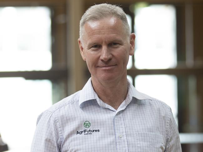 AgriFutures Australia managing director John Harvey at the organisation's first EvokeAg conference, held in Melbourne at the Royal Exhibition Building in 2019.