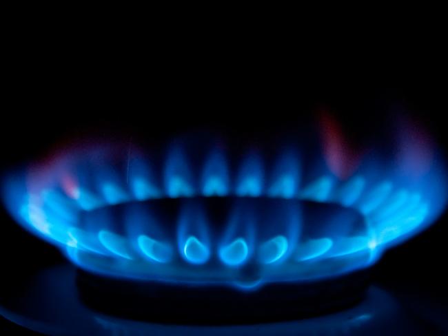 Gas stove, lit a blue flame burner,  ipad generic.