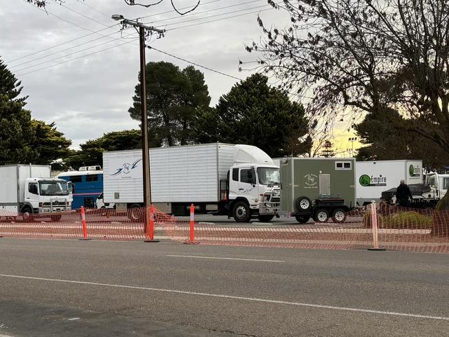 A Murray Bridge resident spotted a number of trailers at the local pool over the weekend. Picture: Facebook