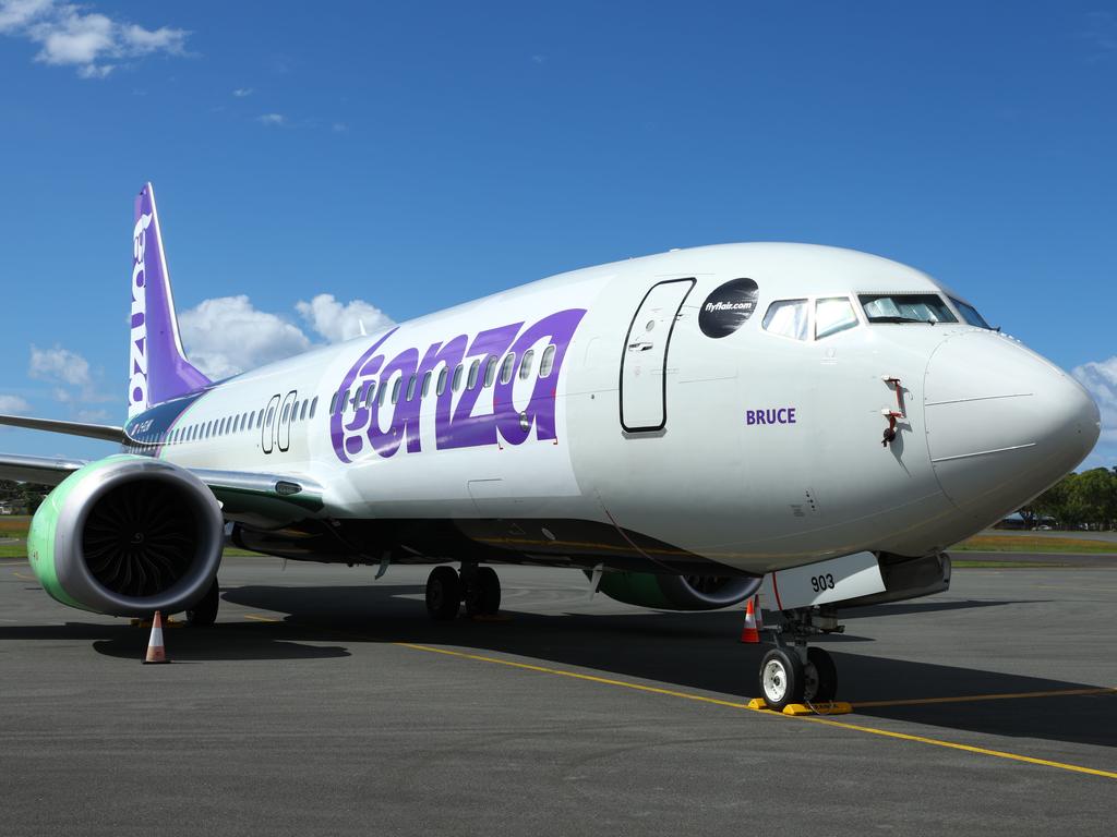 Grounded Bonza planes at Sunshine Coast airport on April 30. Picture Lachie Millard