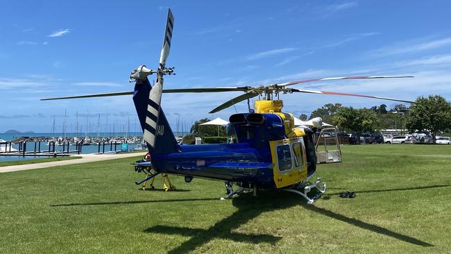 The RACQ rescue helicopter was called in to assist. Picture: Contributed