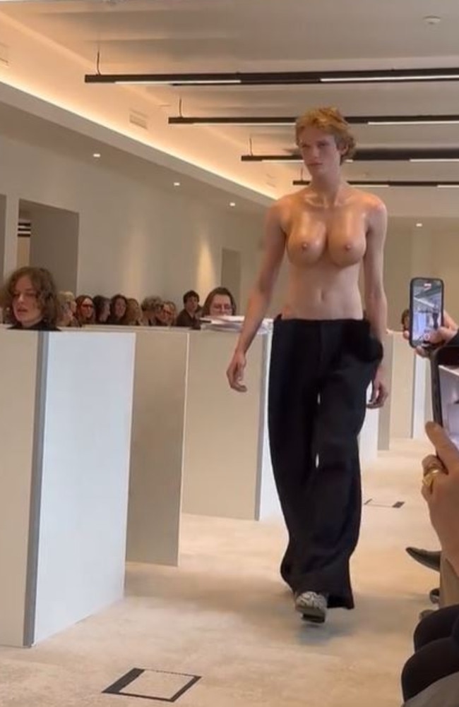 A shocking moment from Paris Fashion Week has gone viral. Picture: TikTok/becausemagazine