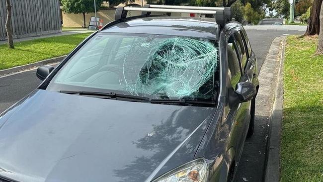 The Holden Astra police believe was used in the alleged hit-runs on cyclists along Beach Rd in January. Picture: Instagram