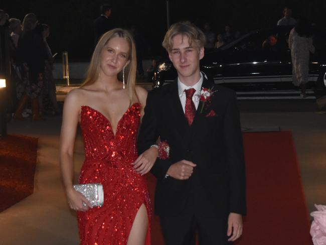 Samuel Cartwright and Ava McLucas at Assumption College Warwick formal