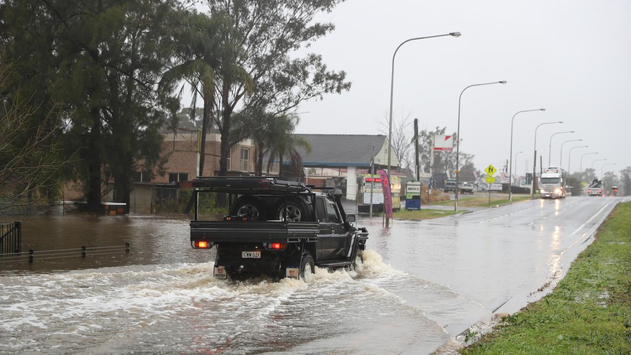 Water over the road at Vineyard. Picture: John Grainger