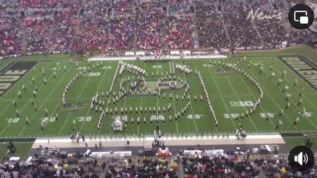 Purdue Marching Band performs rendition of Bluey theme song