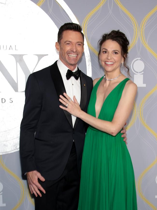 Hugh Jackman and Sutton Foster attend the 75th Annual Tony Awards at Radio City Music Hall on June 12, 2022 in New York City. Picture: Getty Images