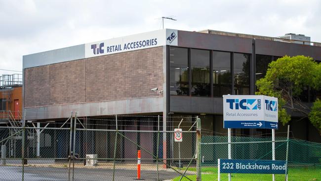 TIC Group in Altona North is an exposure site linked to a new COVID-19 positive case in Melbourne. Picture: Mark Stewart