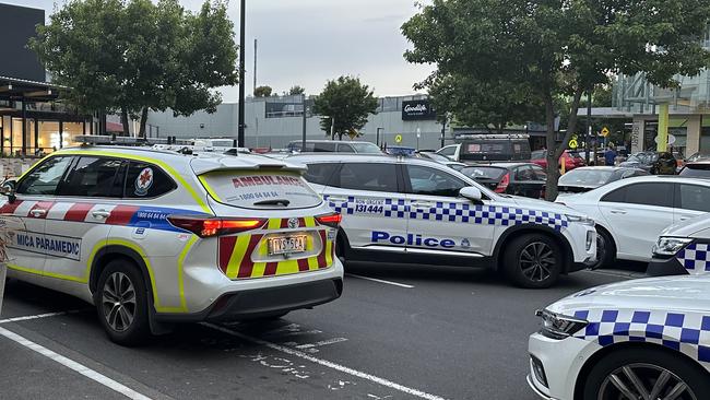 Police at Watergardens shopping centre in December 2022 after a stabbing. Picture: Rebecca Borg