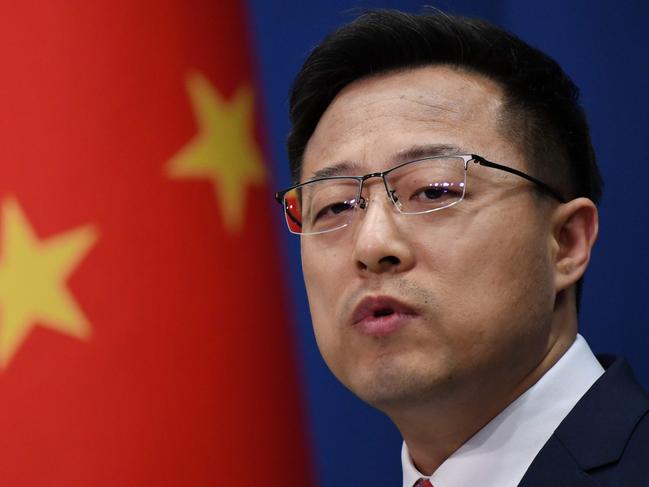 Chinese Foreign Ministry spokesman Zhao Lijian. Picture: AFP.