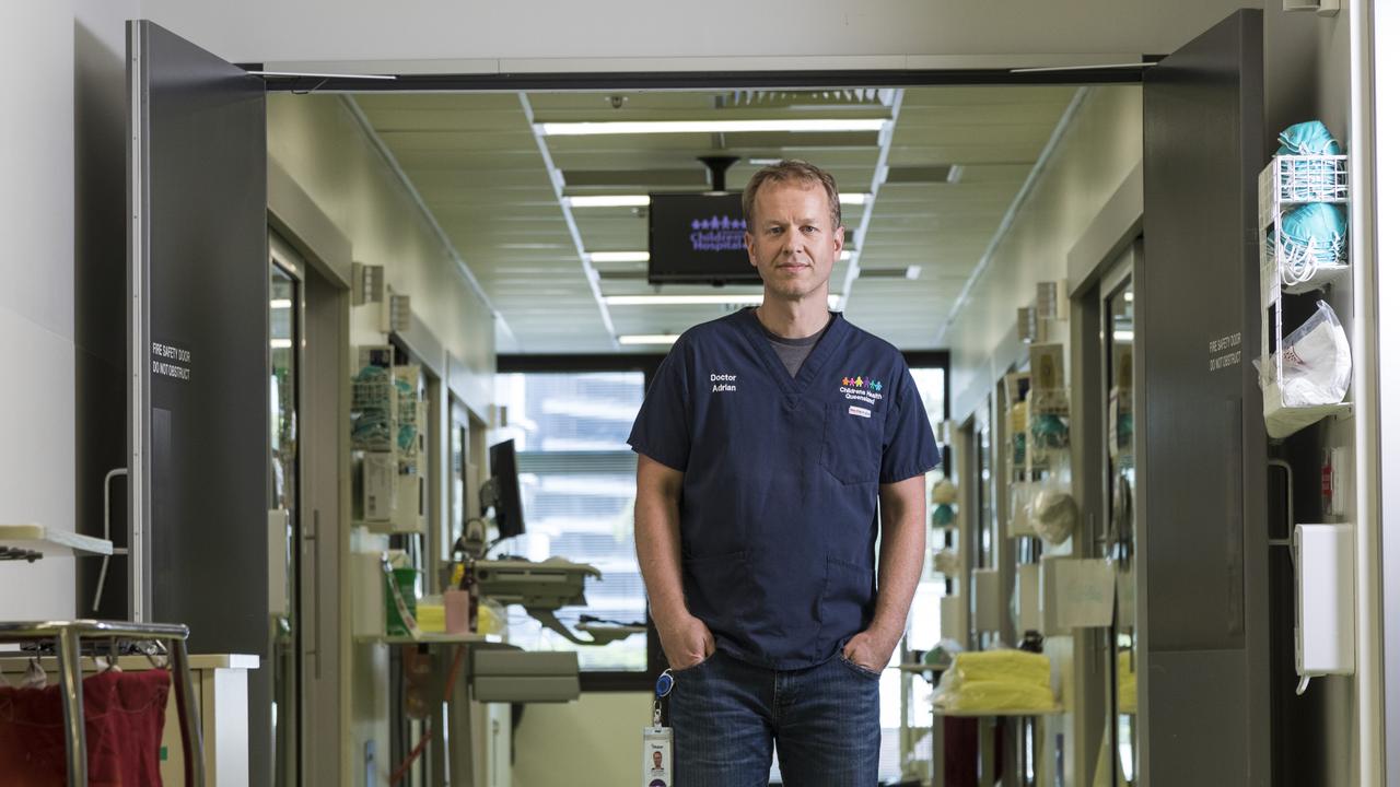 Queensland Children's Hospital intensive care specialist, Dr Adrian Mattke. Photo: Mark Cranitch.