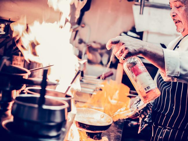 Firing up in the Chez Pascal kitchen. Picture: Supplied