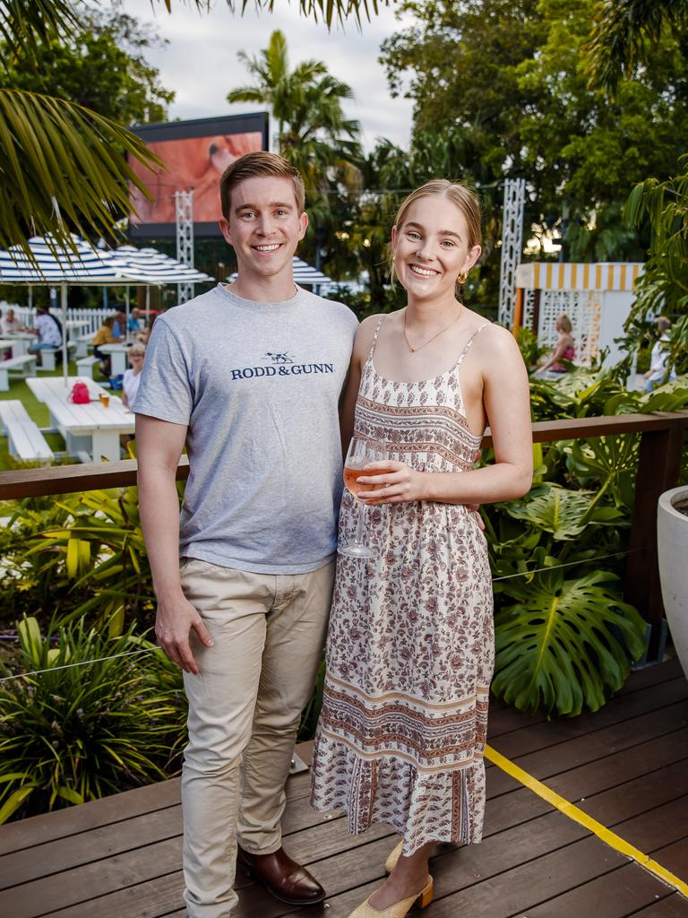 James Fairnington and Hannah Stinson at Riviera on the Lawn, at The Star Gold Coast, December 27. Picture: Adam Shaw