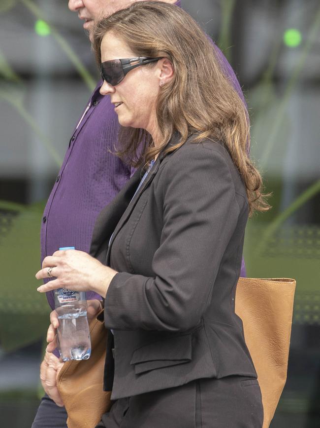 Parliament House security guard Kristine Elsie Brenton leaving court.