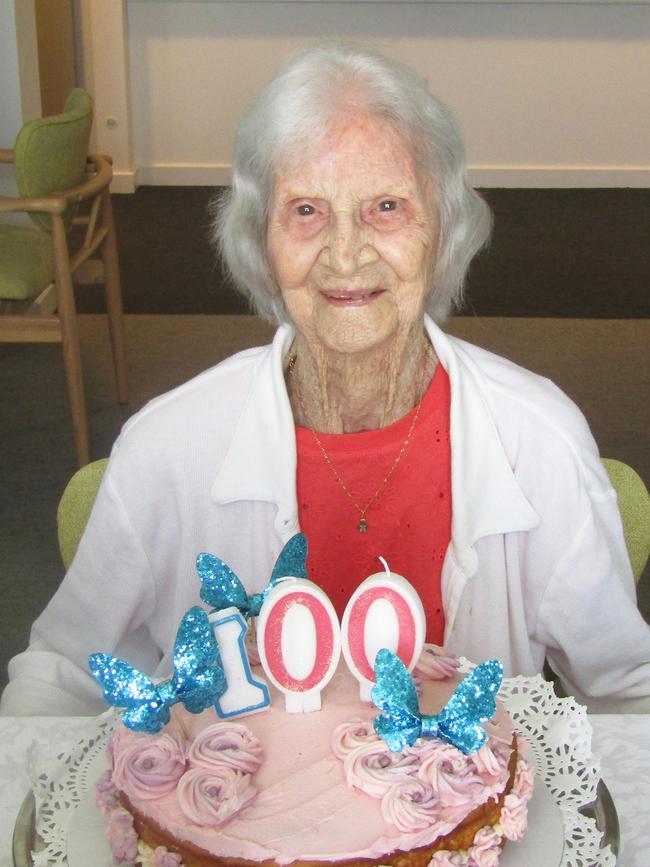 Gwen Cook enjoyed a cake, cards, balloons, flowers and chocolates on her big day.