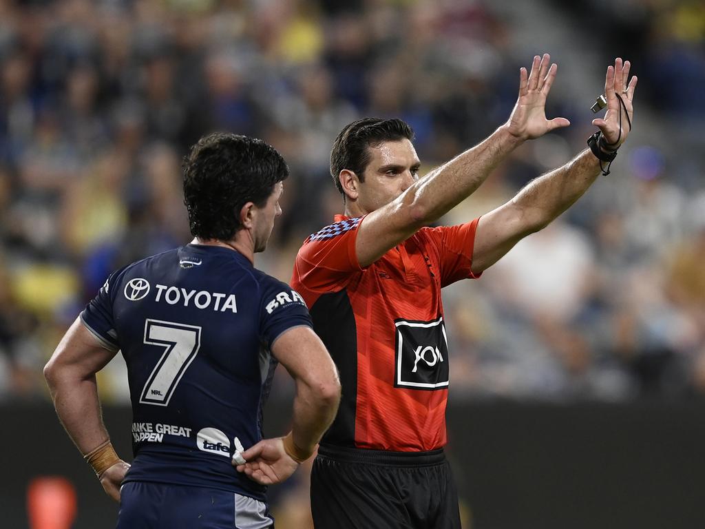 Chad Townsend had an unhappy night in Townsville. Photo: Ian Hitchcock/Getty Images