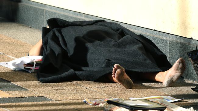 Generic image of a homeless on the street in the Brisbane CBD. Brisbane Wednesday 19th June 2024 Picture David Clark