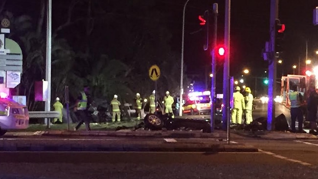 The scene of a the crash in Palm Beach in May 2016 Photo: Mike Batterham.