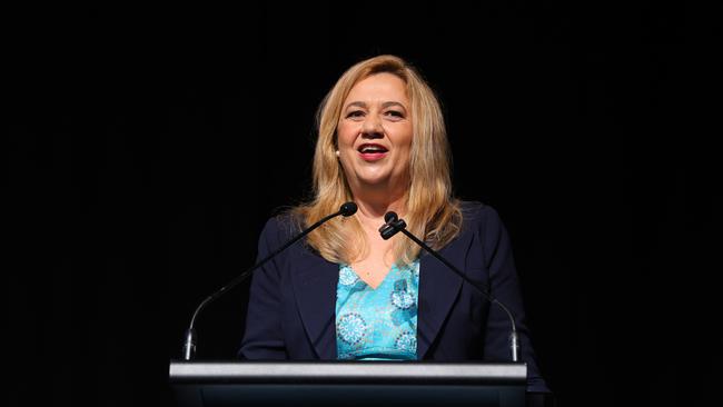 Robert Schwarten says former Premier Annastacia Palaszczuk, speaking at the Smart Energy Queensland convention Brisbane 27th August 2024 in her role as Smart Energy Councils International Ambassador, was not realistic about voters tolerance of long-time premiers. Picture David Clark