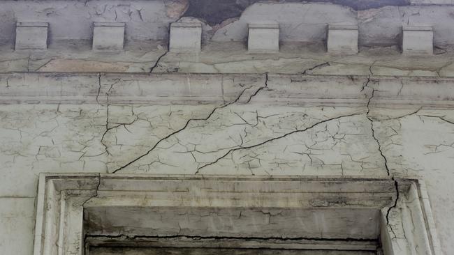 Cracks have emerged in the historic Melbourne building. Picture: Sarah Matray