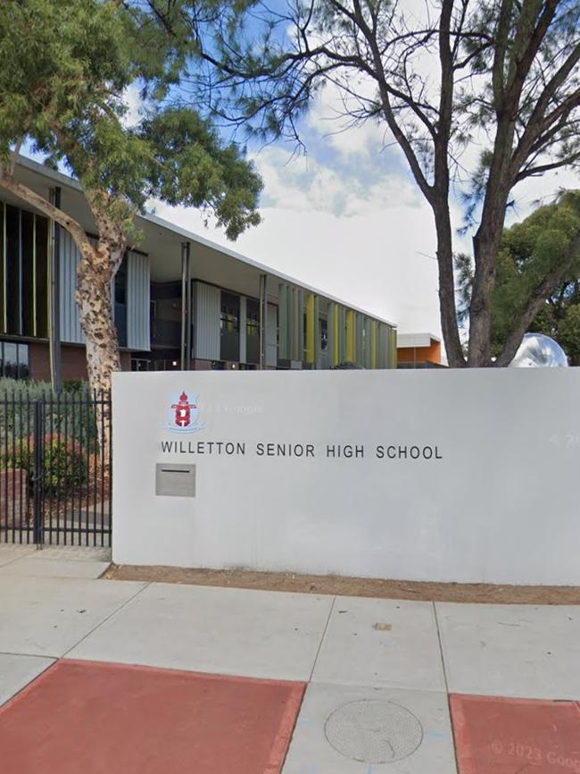 Willetton Senior High School is in the southern Perth suburb of Willetton, about 12km from Perth's CBD. Picture: Google Maps