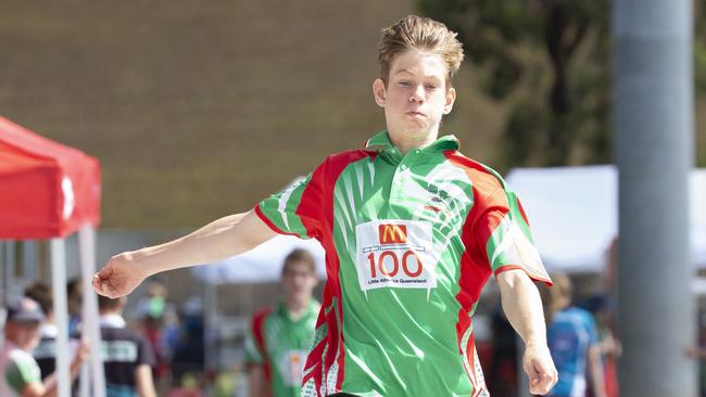 Baden Hammermeister when he was representing Wynnum Manly Little Athletics. (AAP Image/Richard Walker)