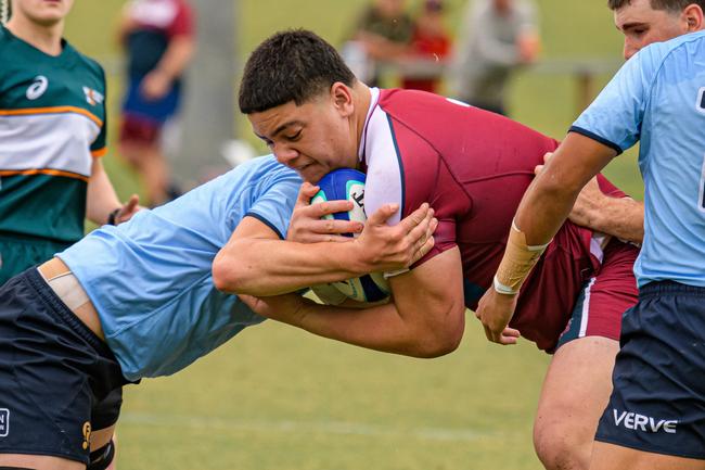 Sio Kite. Super Rugby Under-16 action between the Queensland Reds and New South Wales Waratahs. Picture courtesy of James Auclair.