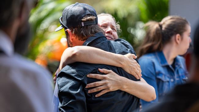 Hundreds attended the funeral service for Nightcliff Friendly Grocer owner Linford Feick on Wednesday, May 7 at Resthaven Chapel. Picture: Pema Tamang Pakhrin