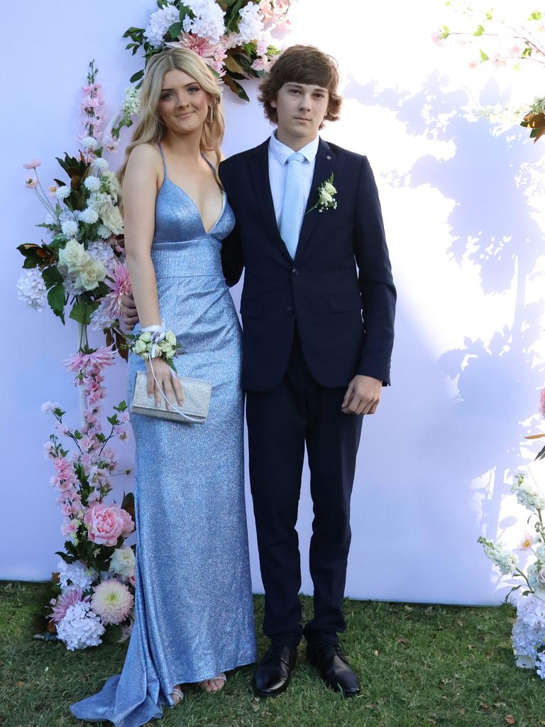 Mia with formal partner at the 2024 St Ursula's College formal.