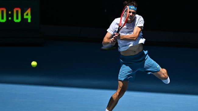 Taylor Fritz puts on a show during the Australian Open. Picture: AFP Images