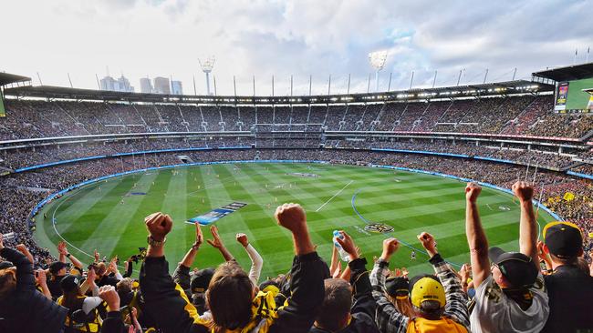 Drones will be used at large events like football at the MCG. Picture: Jason Edwards